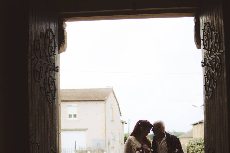 Entrée mariée et son papa