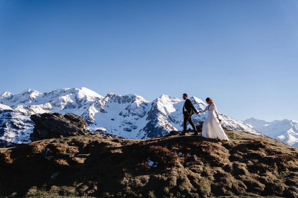 Séance couple montagne