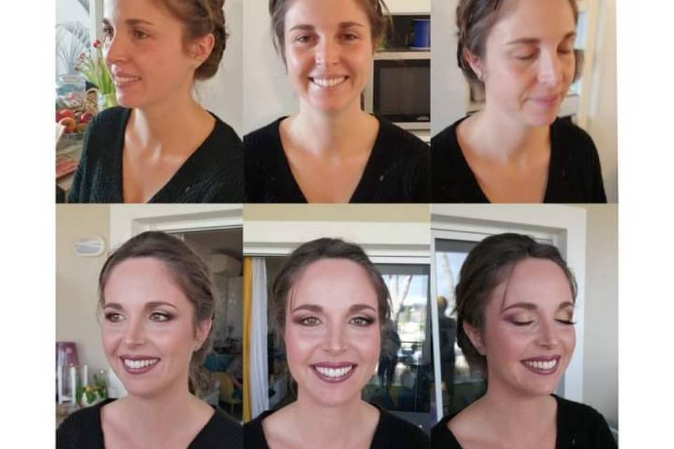 Avant /Après makeup Mariée