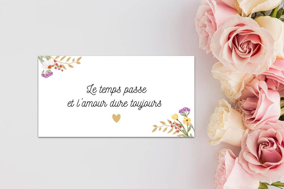 Carte message d'amour
