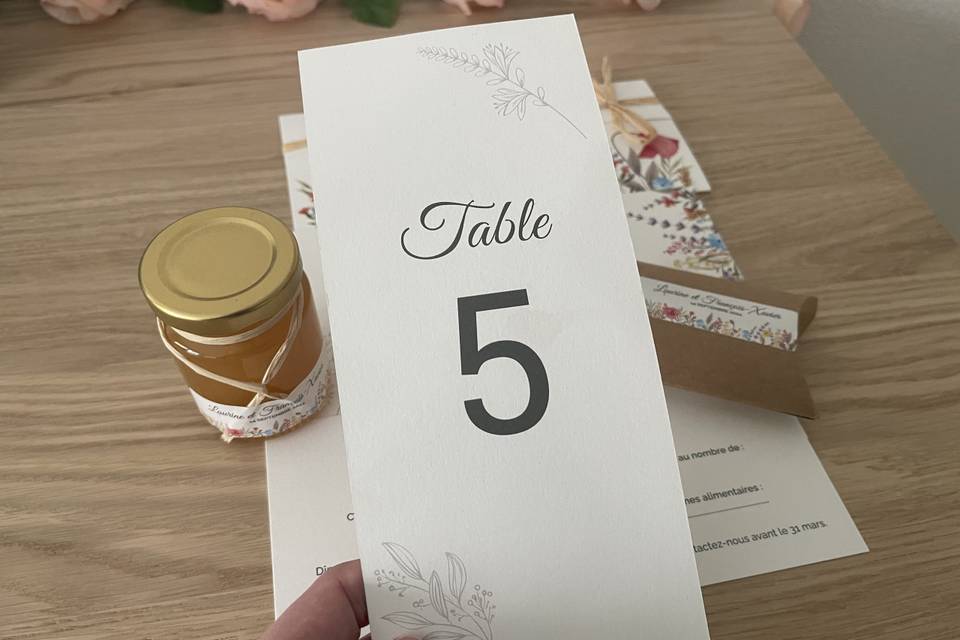 Numéro de table