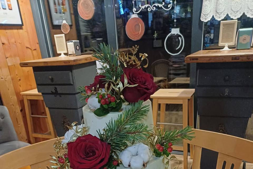 Wedding christmas cake