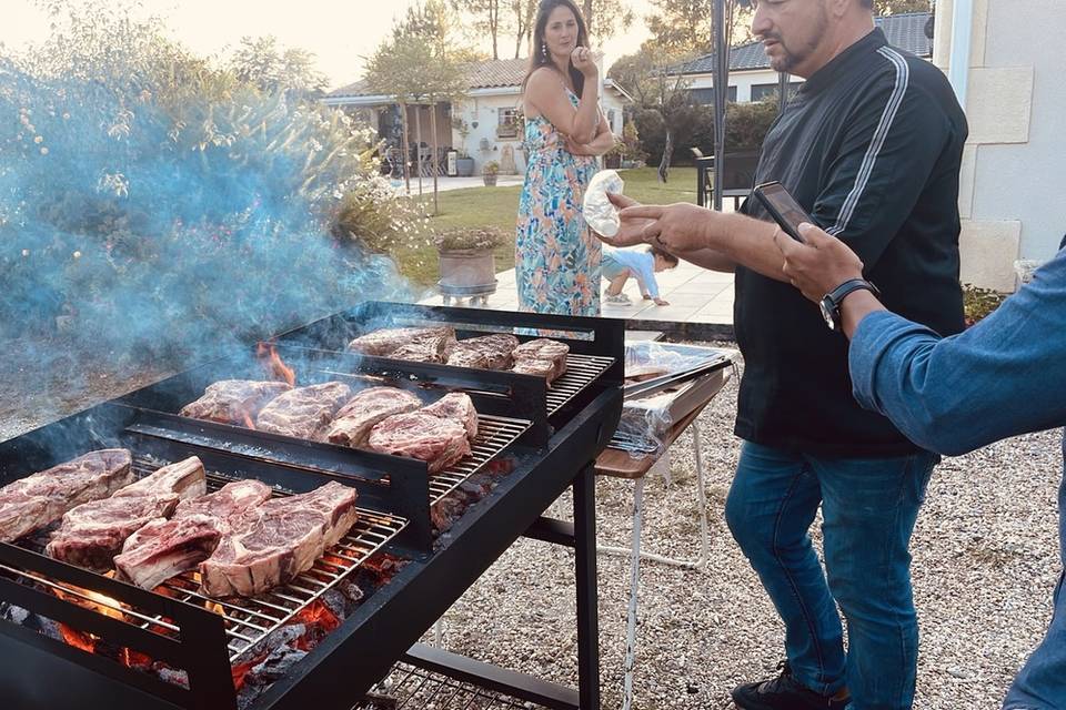 Barbecue réalisé sur place