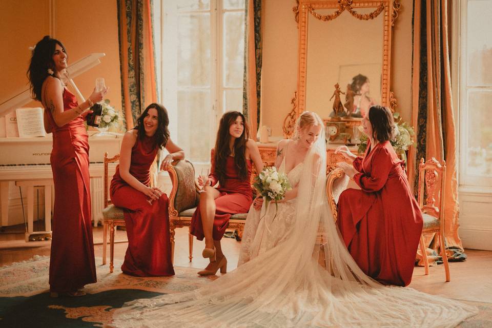 Préparatifs de la mariée