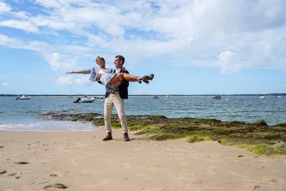 Photo couple Plage