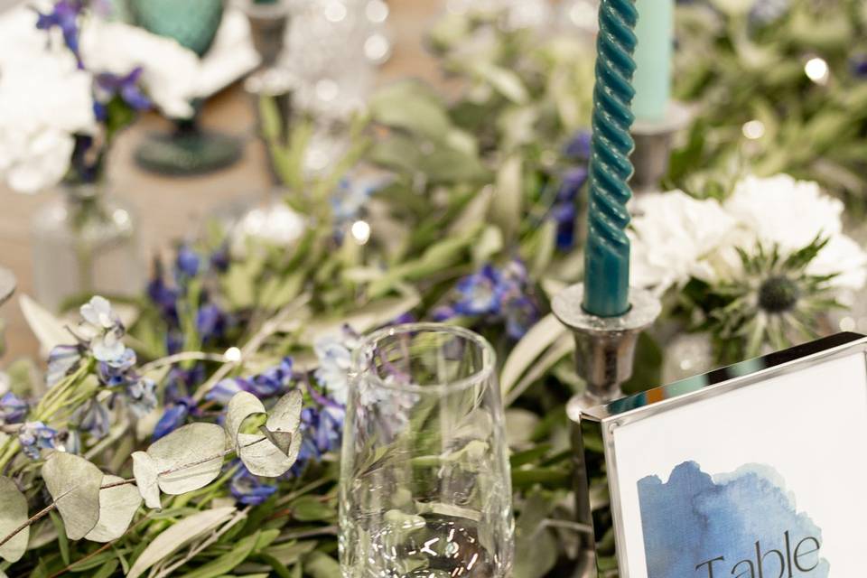 Mariage hiver bleu