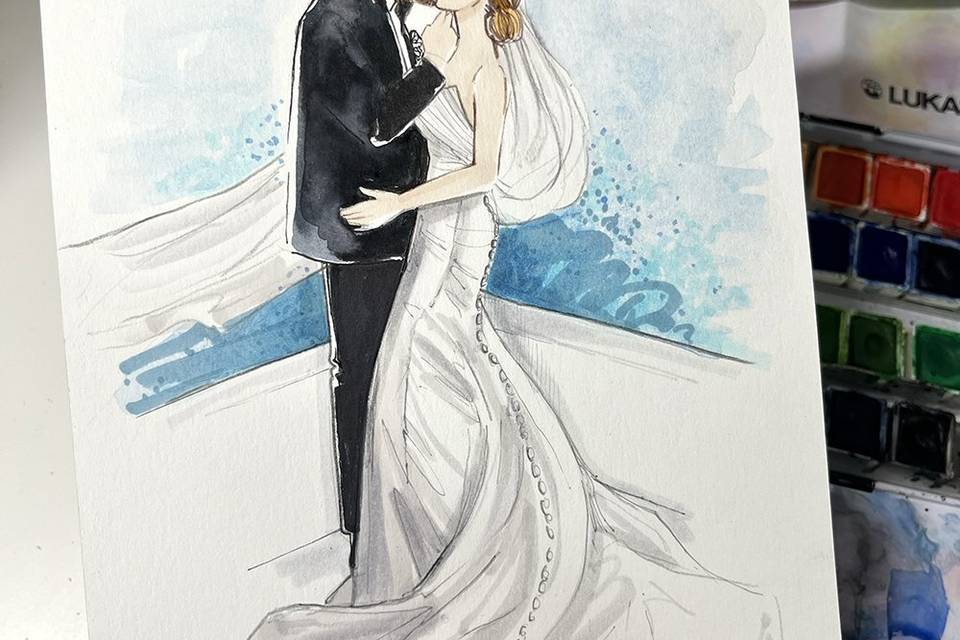 Live Drawing Mariage