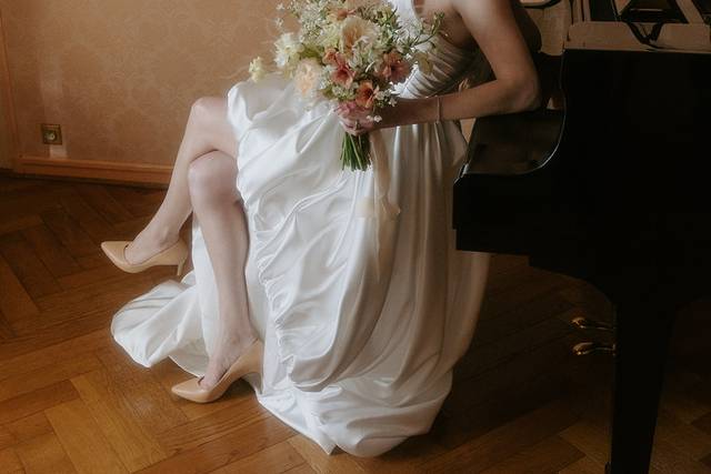 Mariée château piano