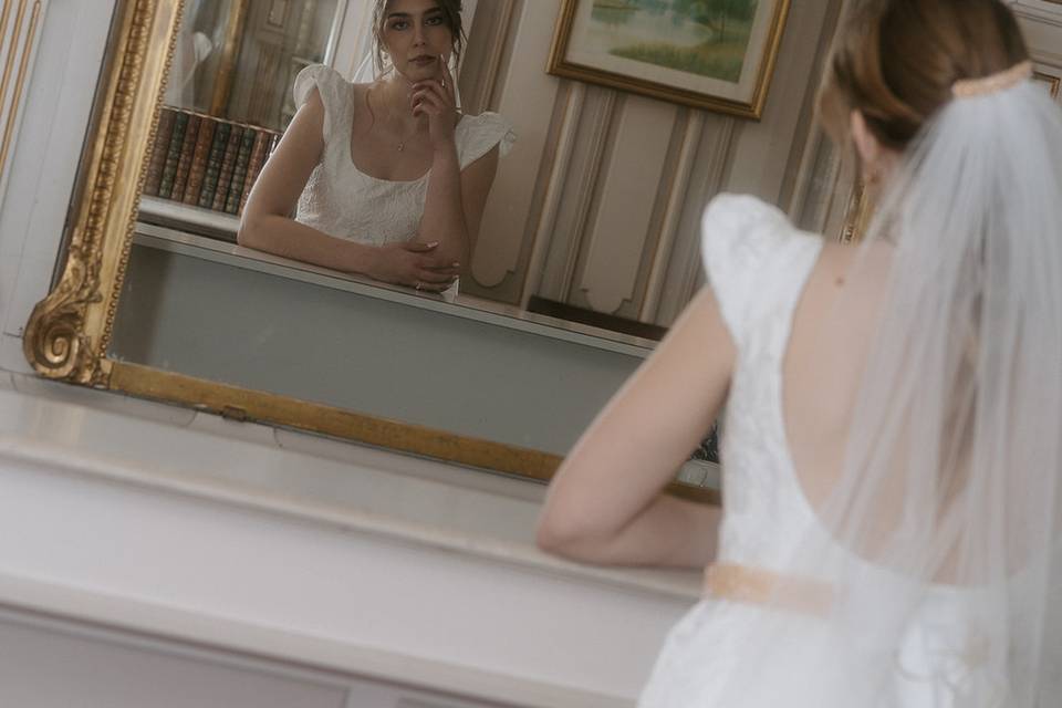 Photo mariée chateau
