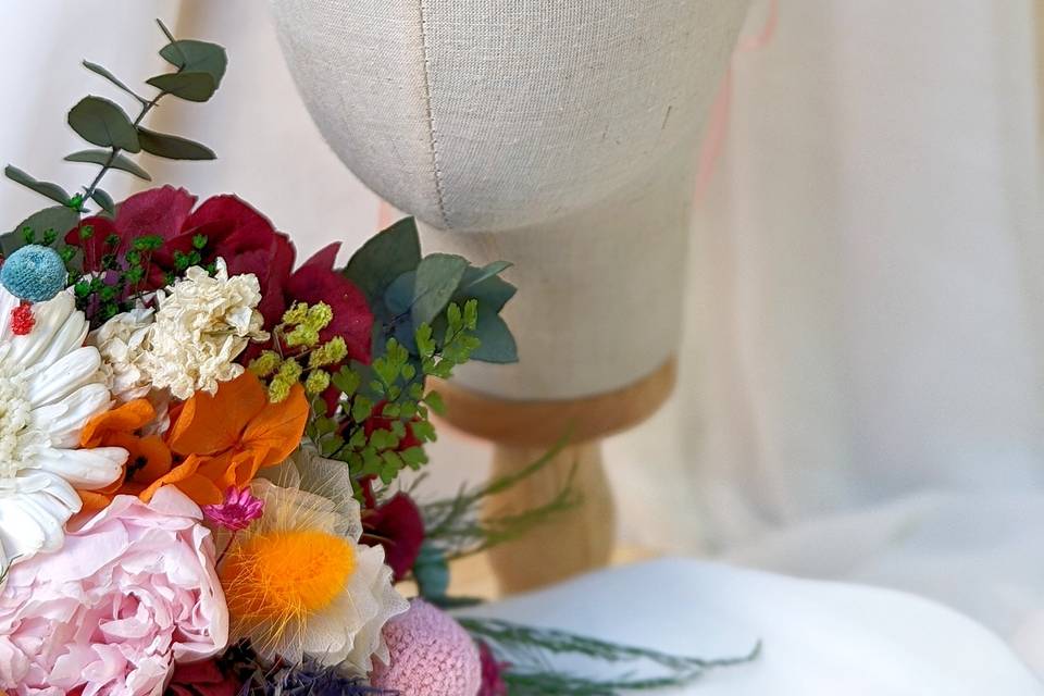 Couronne et bouquet