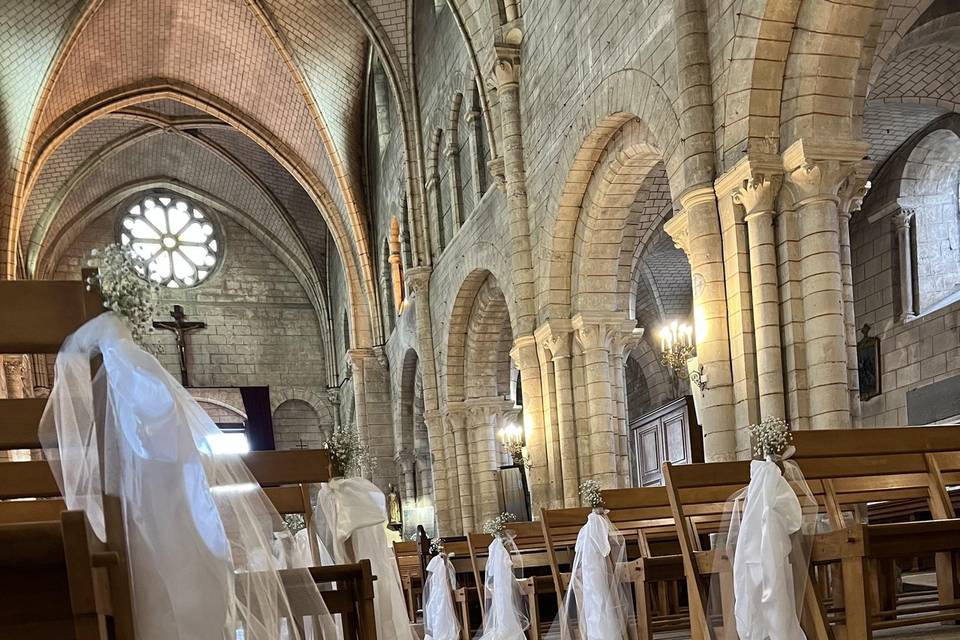 Décor banc d’église