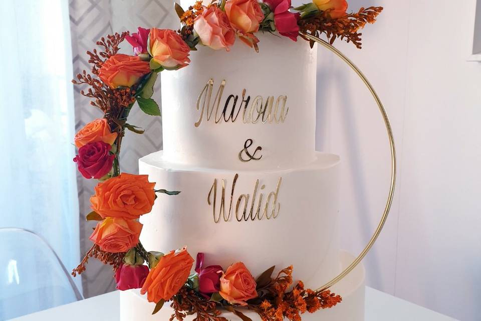 Weddingcake Maroua et Walid