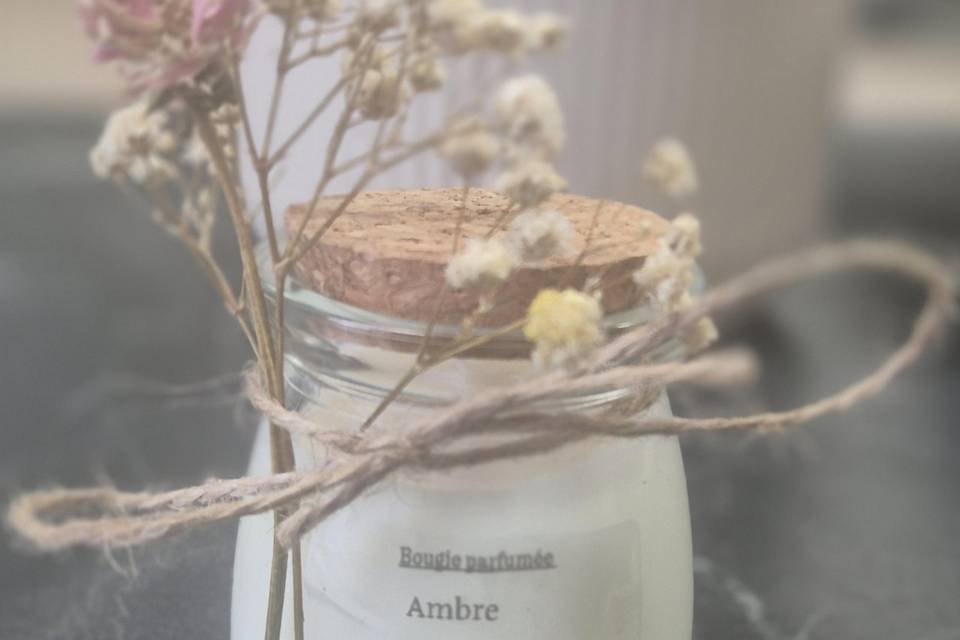 Bougie parfumée cadeau témoins