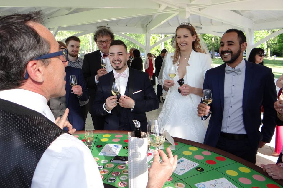 Casino oenologique pour un mariage