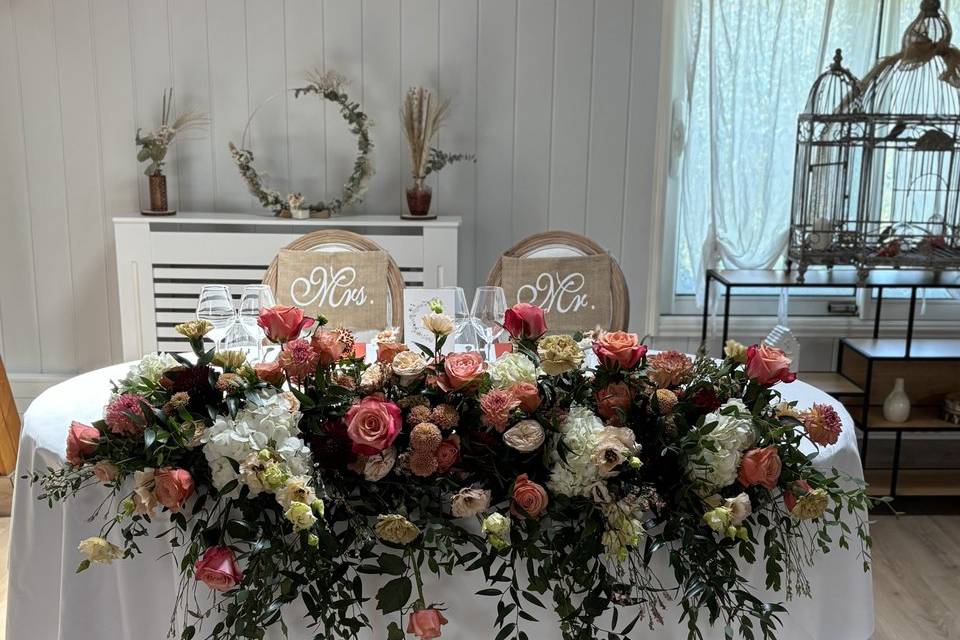 Table des mariés