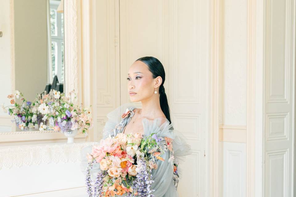 Bouquet cascade moderne