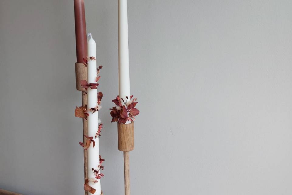 Chandelles fleuries