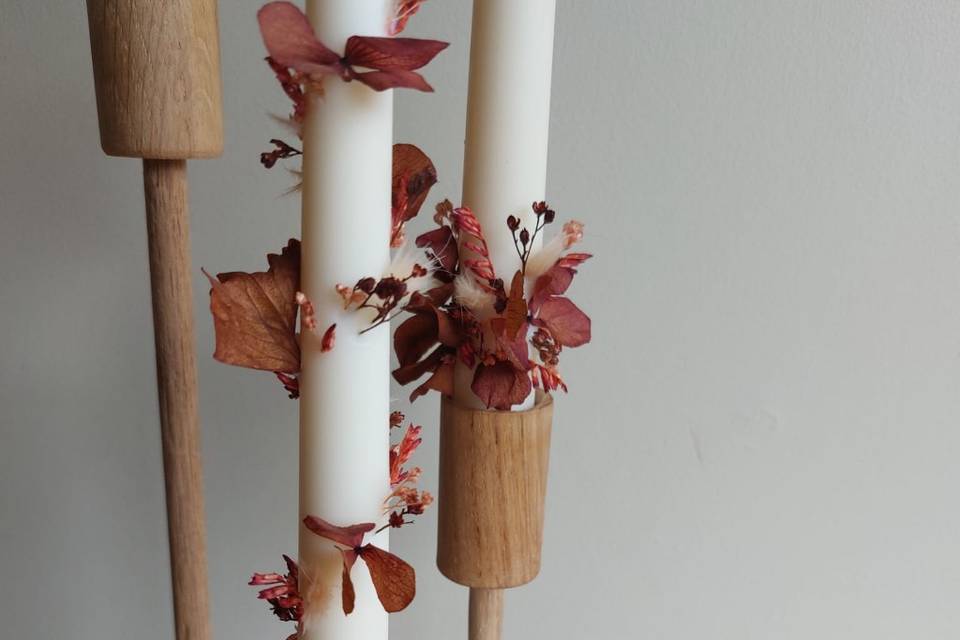 Chandelles fleuries