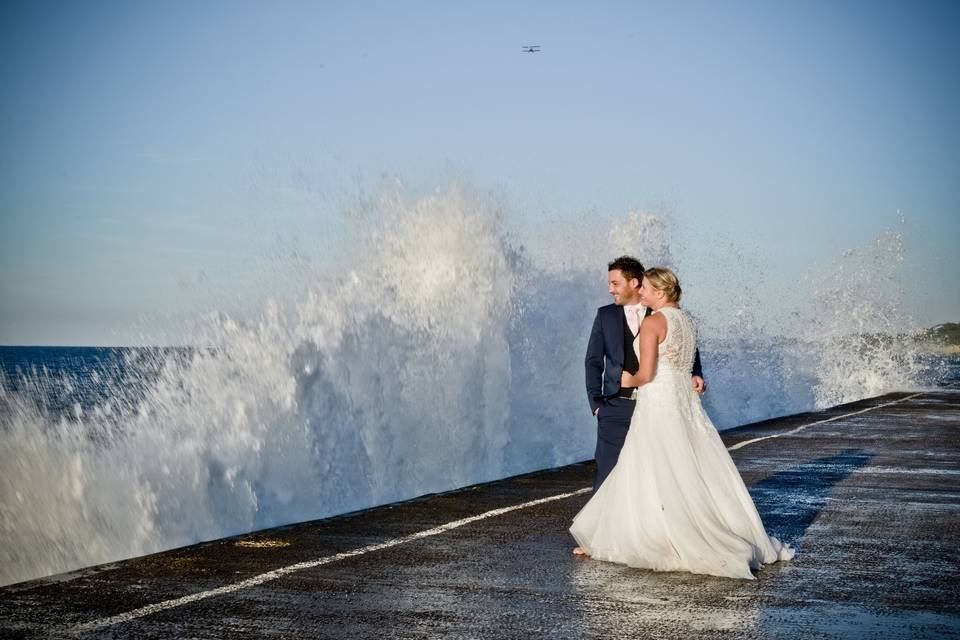 Séance couple à la plage