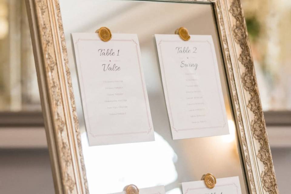 Plan de table vintage