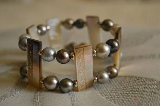 Bracelet nacres et perles