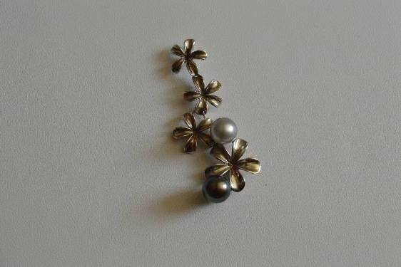 Pendenitf fleur deux perles