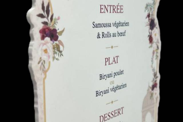 Menu de table