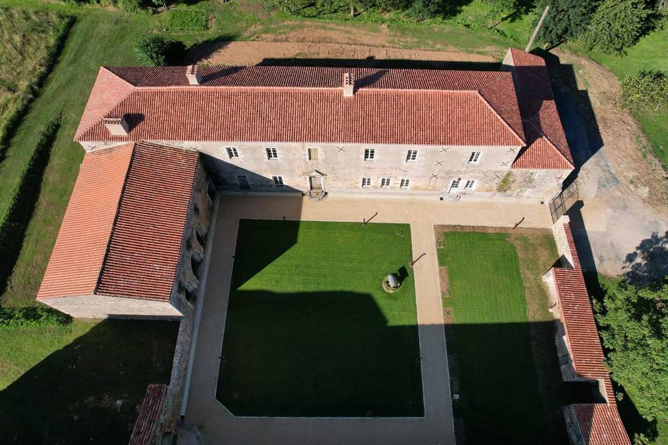 Abbaye vue du ciel