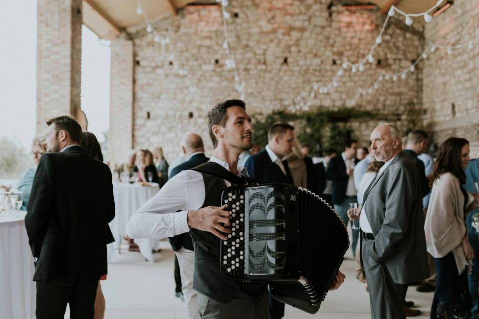 French accordionist wedding