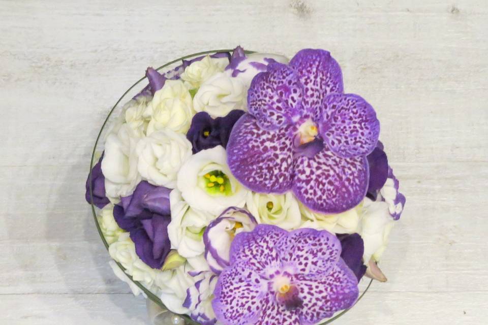 Bouquet blanc violet