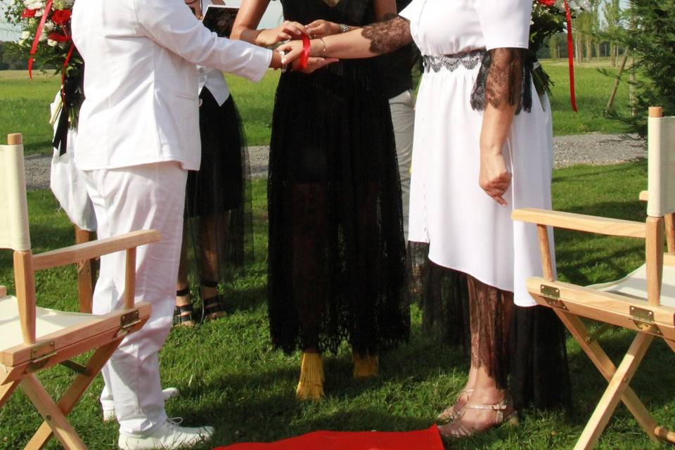 Photo des mariées et invité