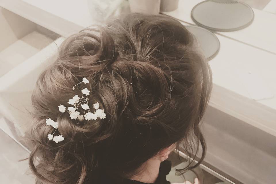 Chignon bouclée