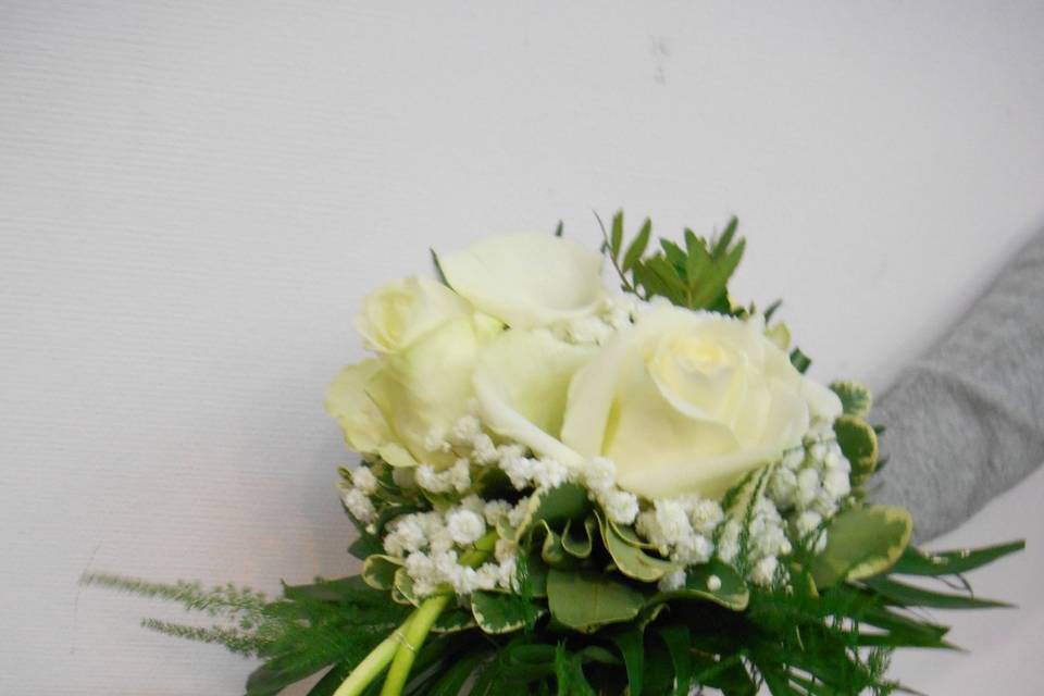 Bouquet mariée chute blanc