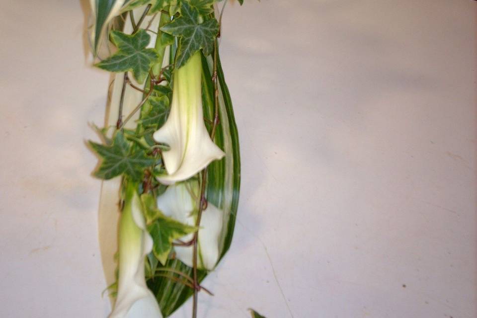 Bouquet mariée chute blanc