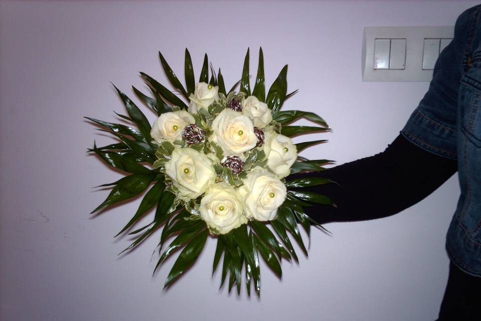 Bouquet mariée rose blanc