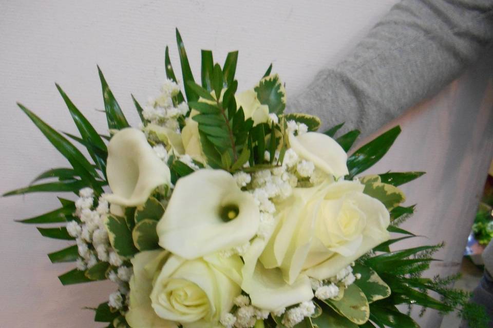 Bouquet mariée rose blanc
