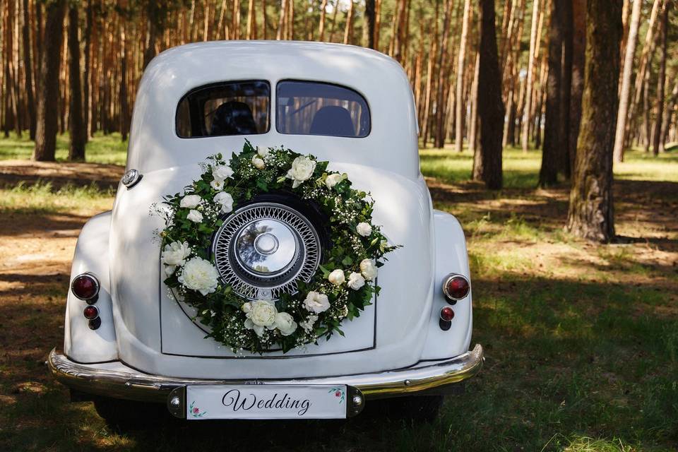 Voiture mariés