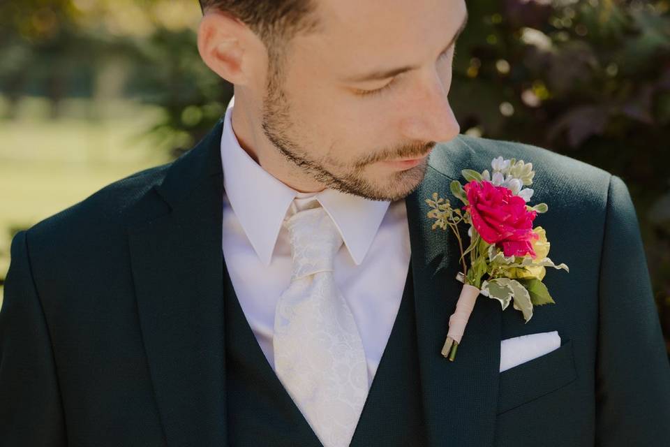 Boutonnière colorée