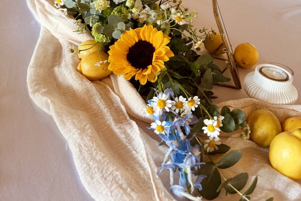 Guirlande table citron