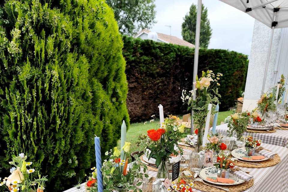 Table mariage guinguette