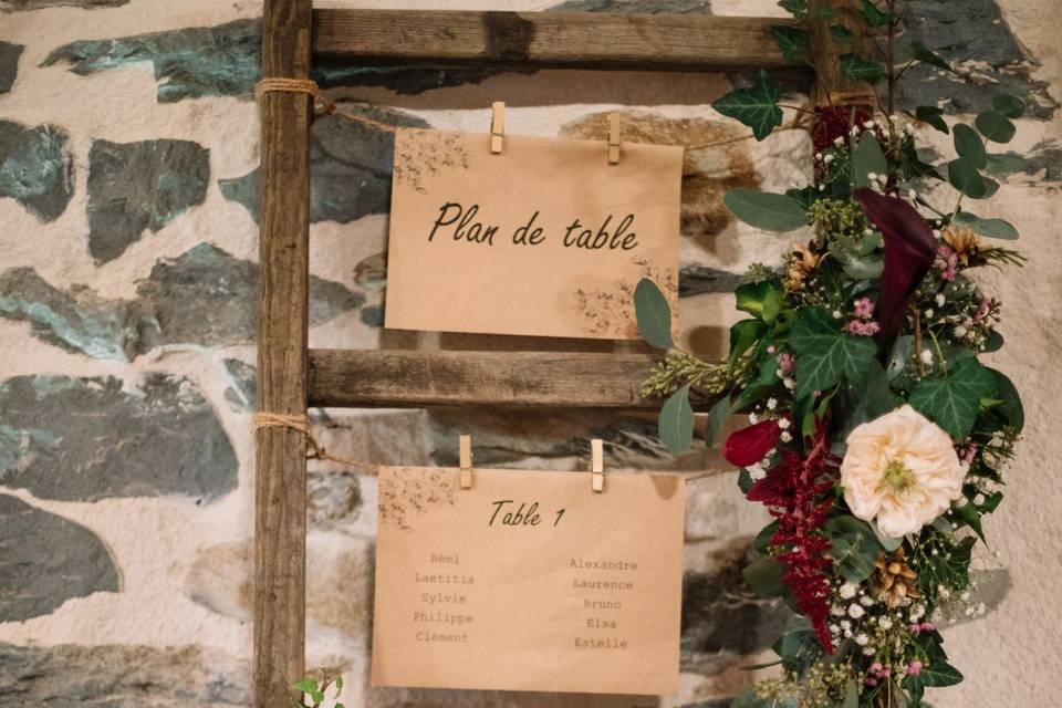 Décor de plan de table