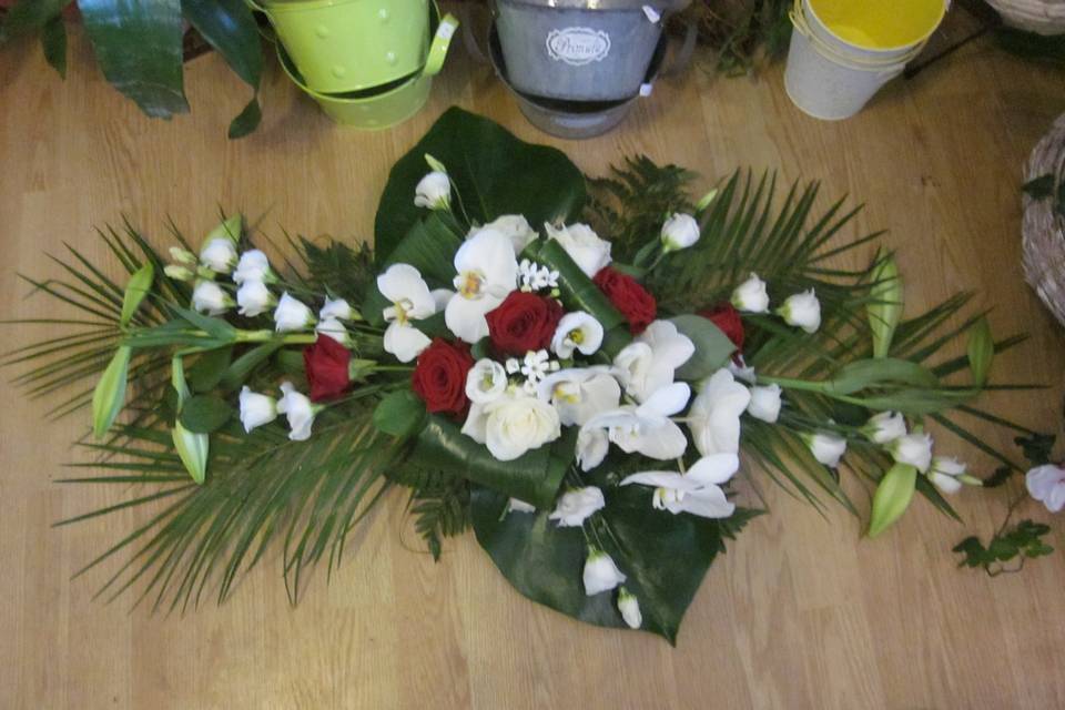 Ventouse bouquet rouge et blanc