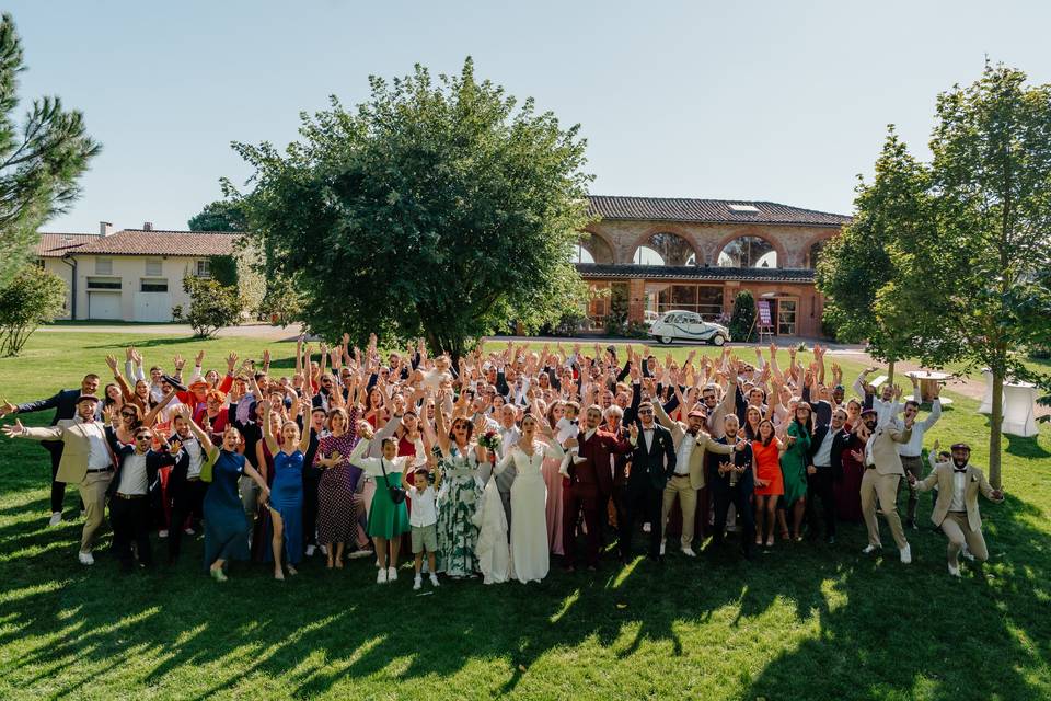 Vue d'en haut mariage toulouse