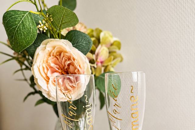 Verre Mr & Mrs - Personnalise