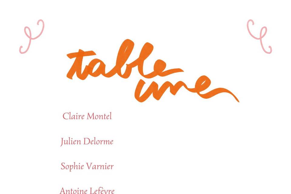 Plan de table