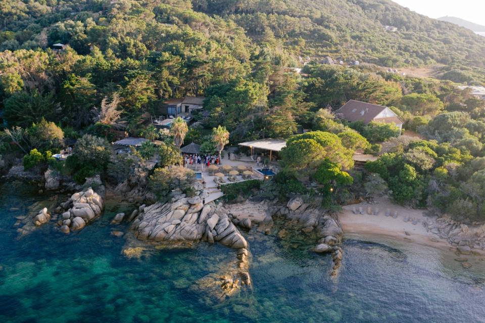 Vue drone mariage