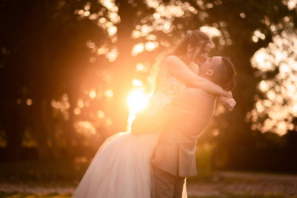 Séance couple, soleil couchant