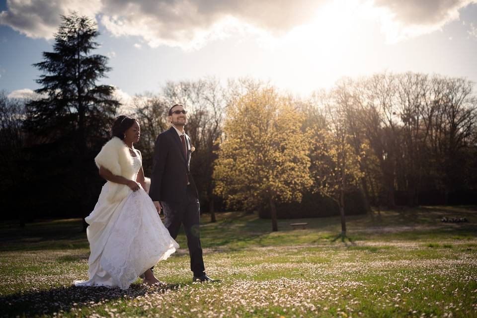 Séance couple dans le parc