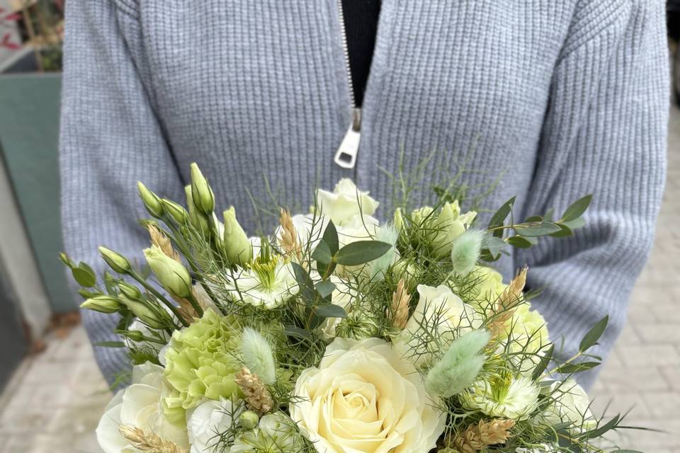 Bouquet de mariée frais et sec