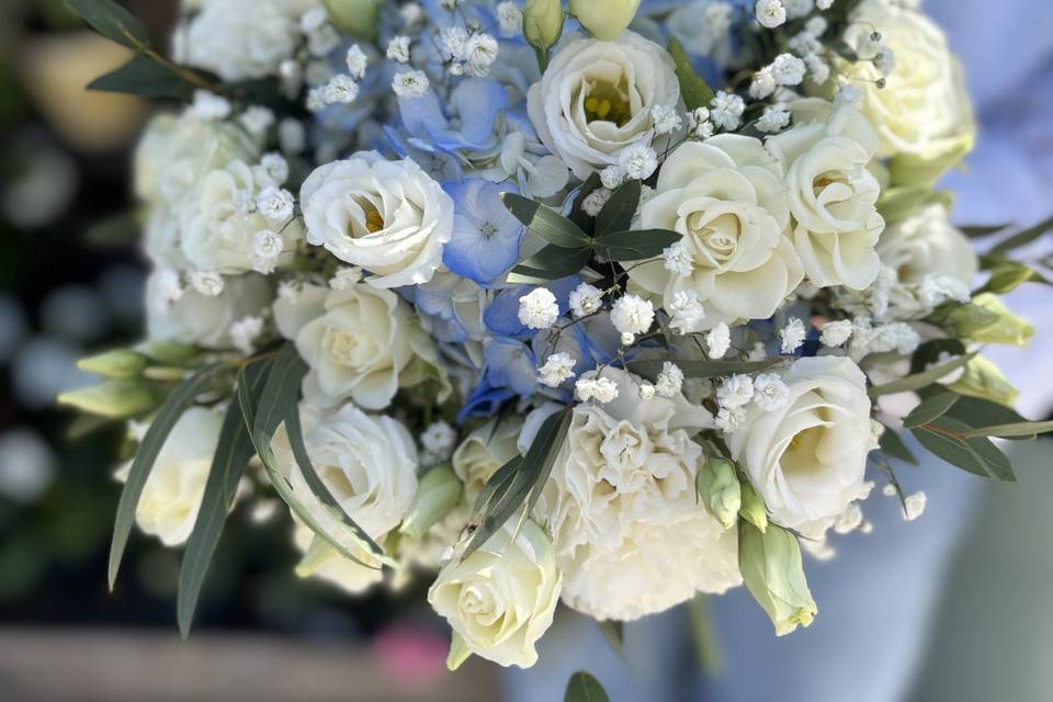 Bouquet de mariée hortensia